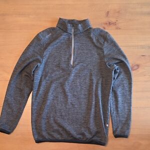 Ping Men's Heather Charcoal Quarter-Zip Sweater